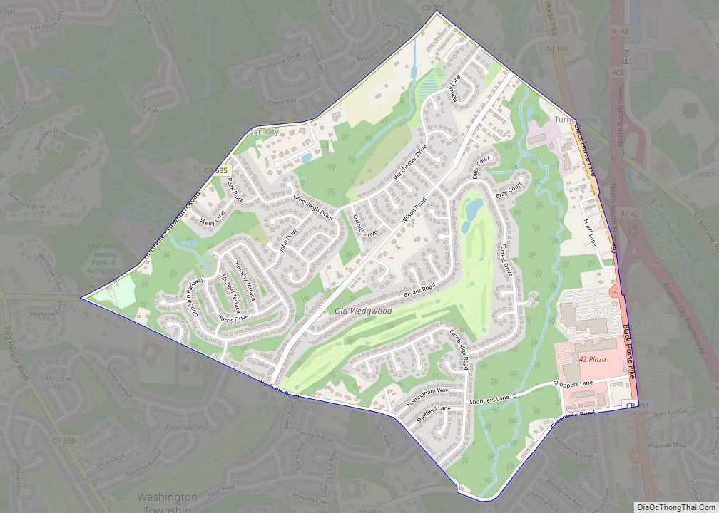 Map of Turnersville CDP