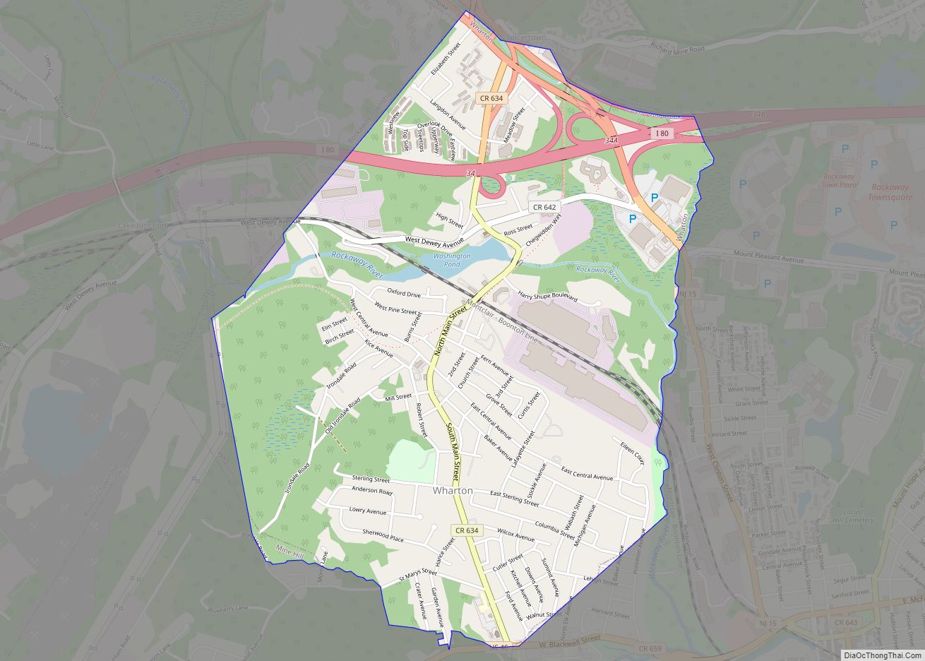 Map of Wharton borough