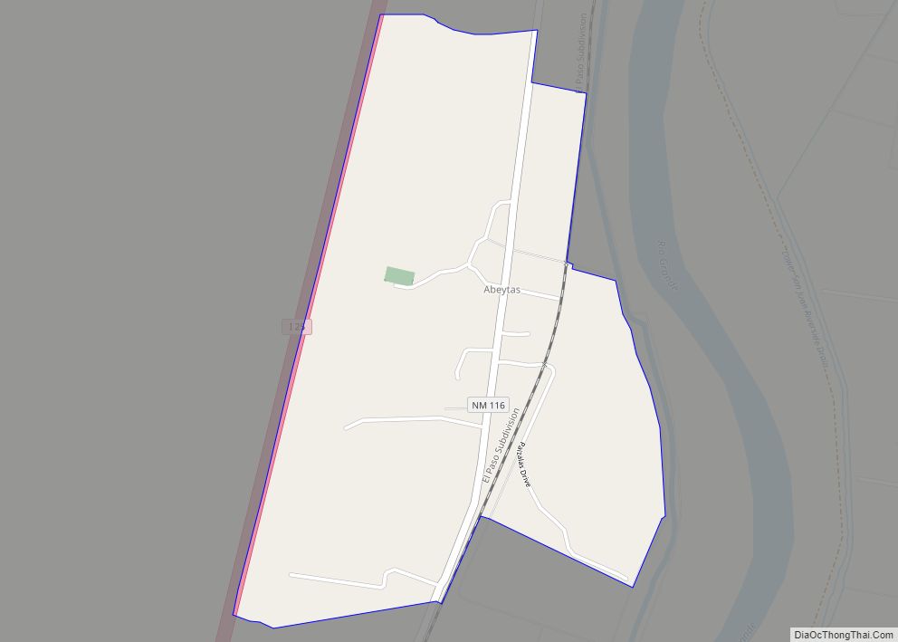 Map of Abeytas CDP