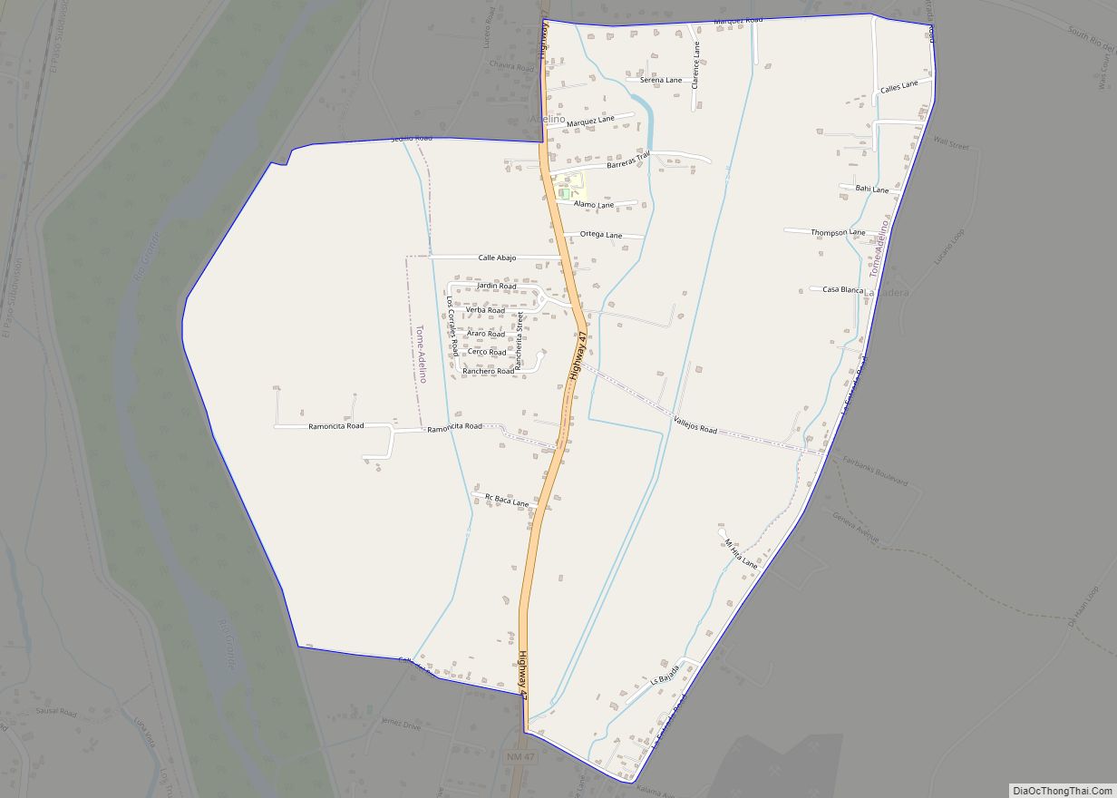 Map of Adelino CDP