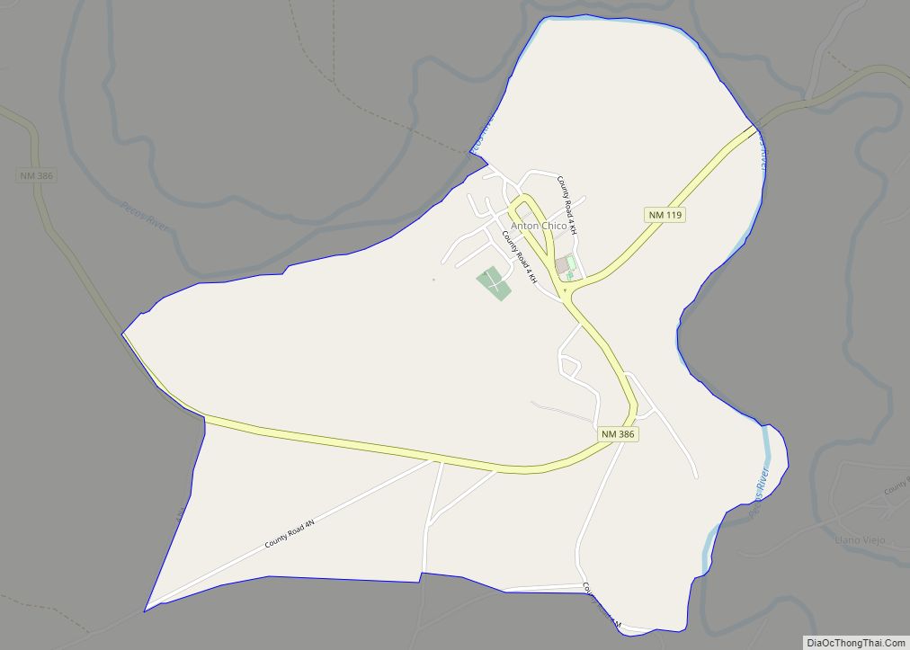 Map of Anton Chico CDP