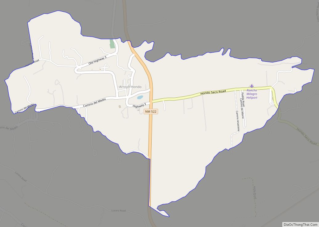 Map of Arroyo Hondo CDP