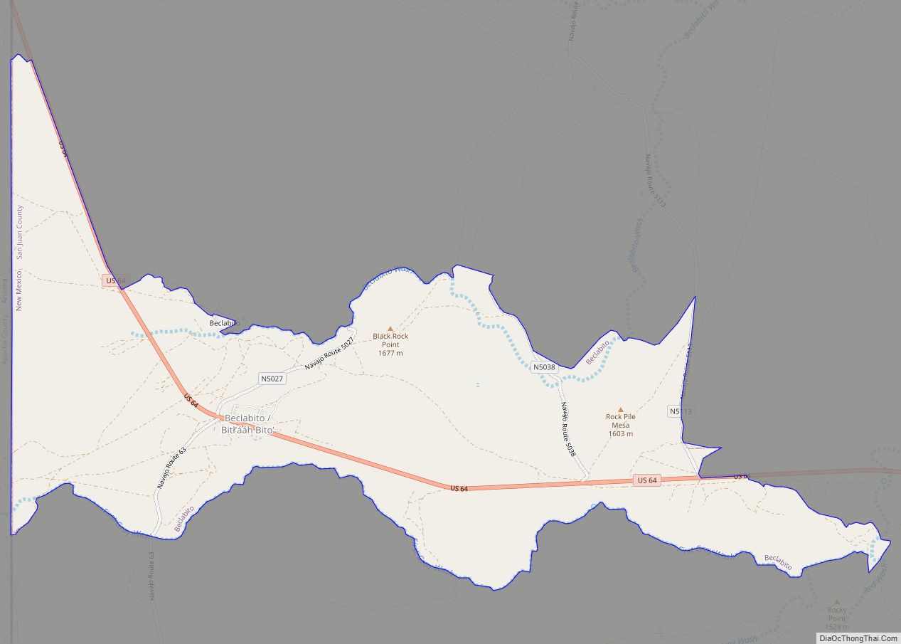 Map of Beclabito CDP
