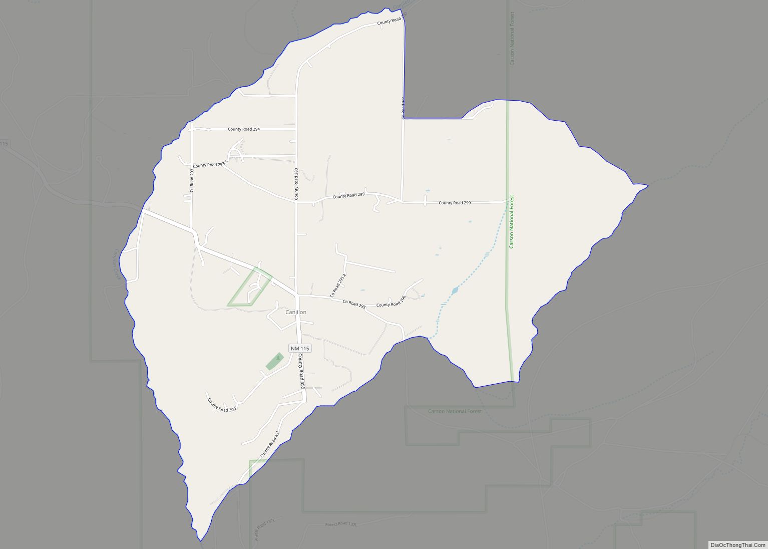 Map of Canjilon CDP