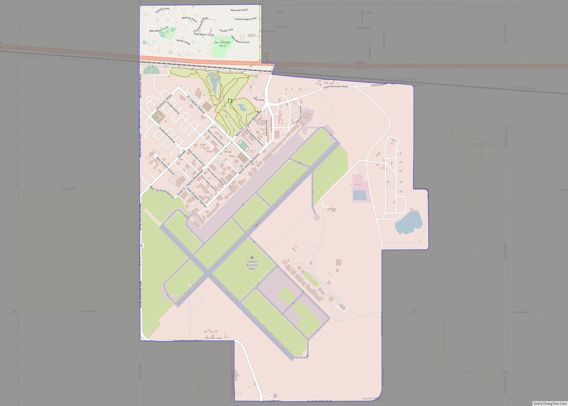 Map of Cannon AFB CDP