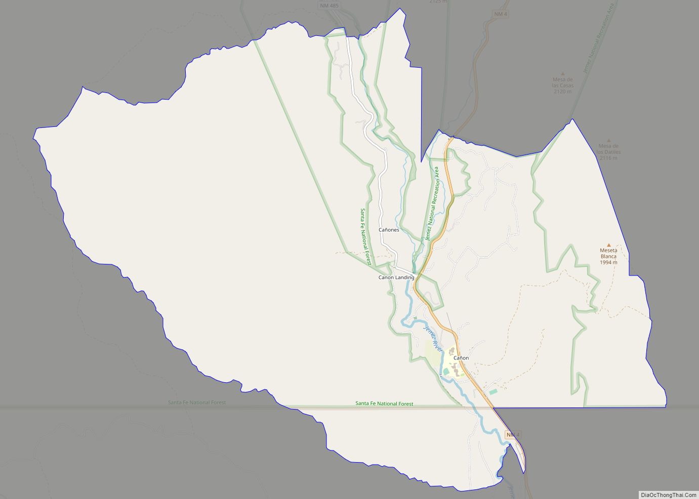 Map of Cañon CDP