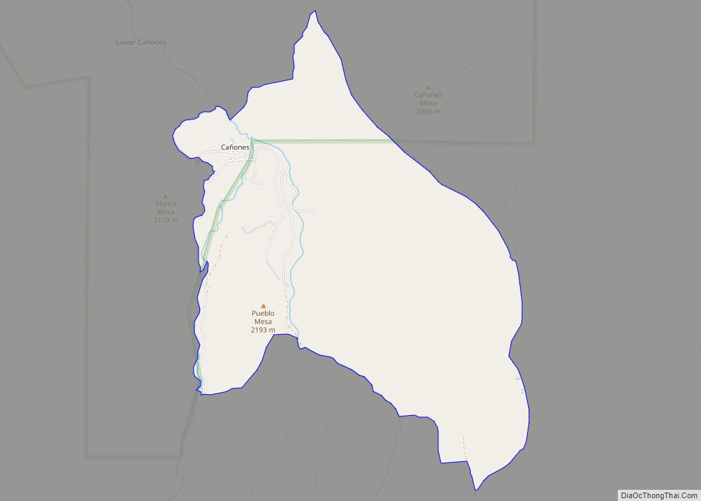 Map of Cañones CDP