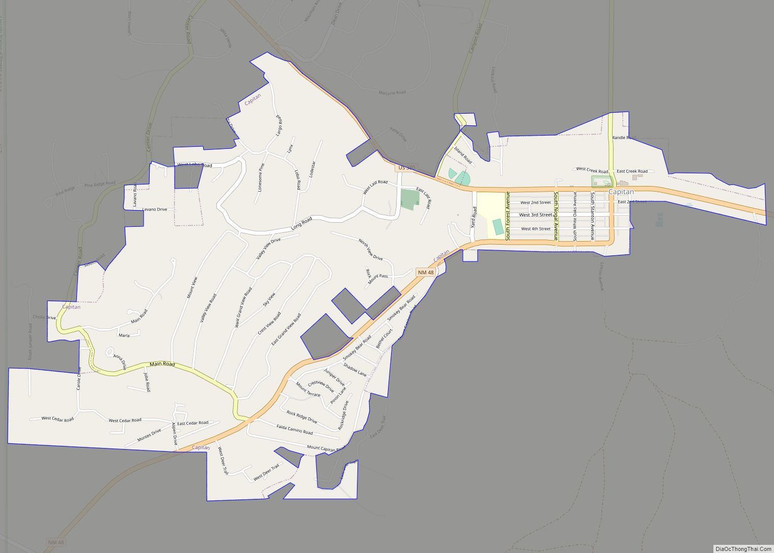 Map of Capitan village