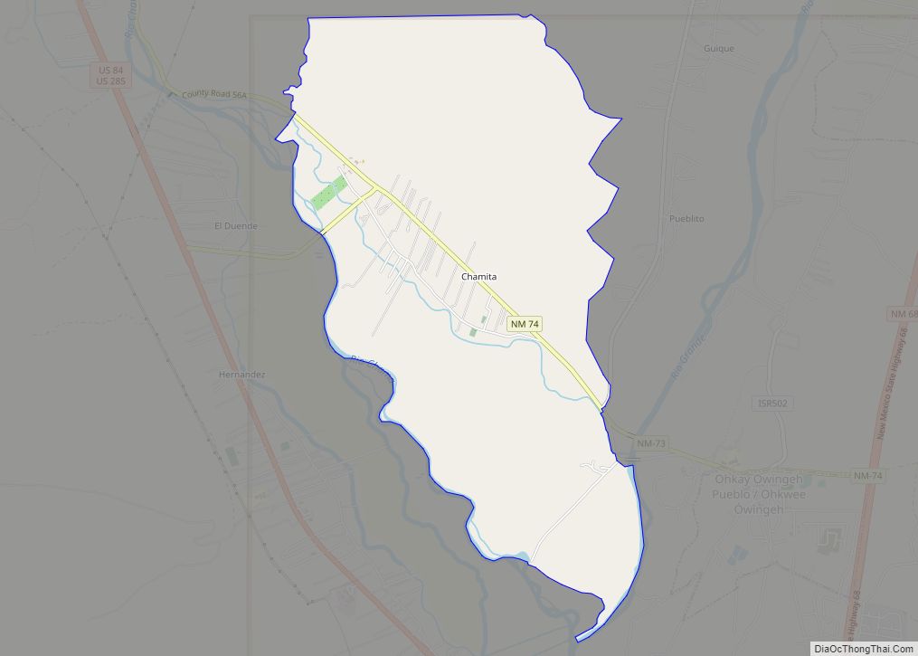 Map of Chamita CDP