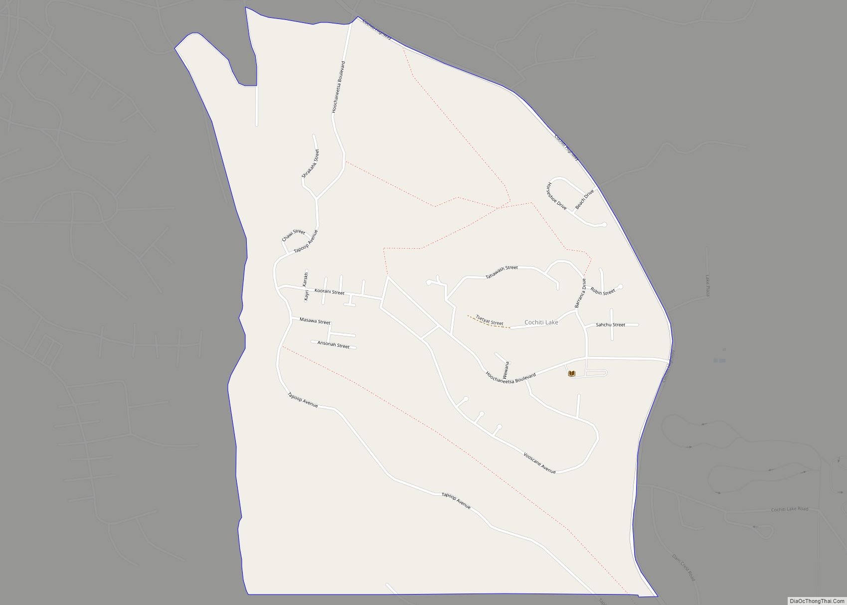 Map of Cochiti Lake CDP