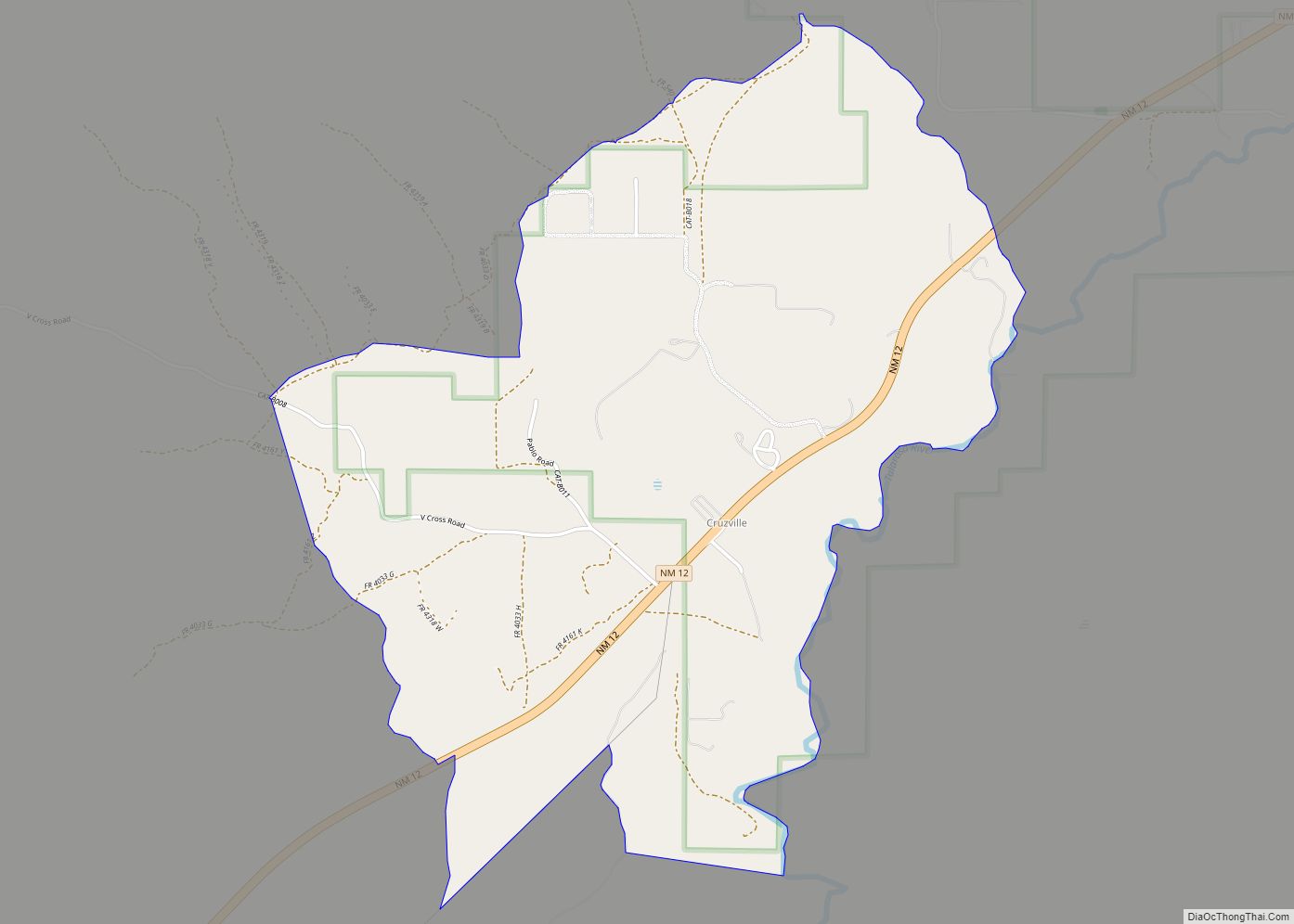 Map of Cruzville CDP
