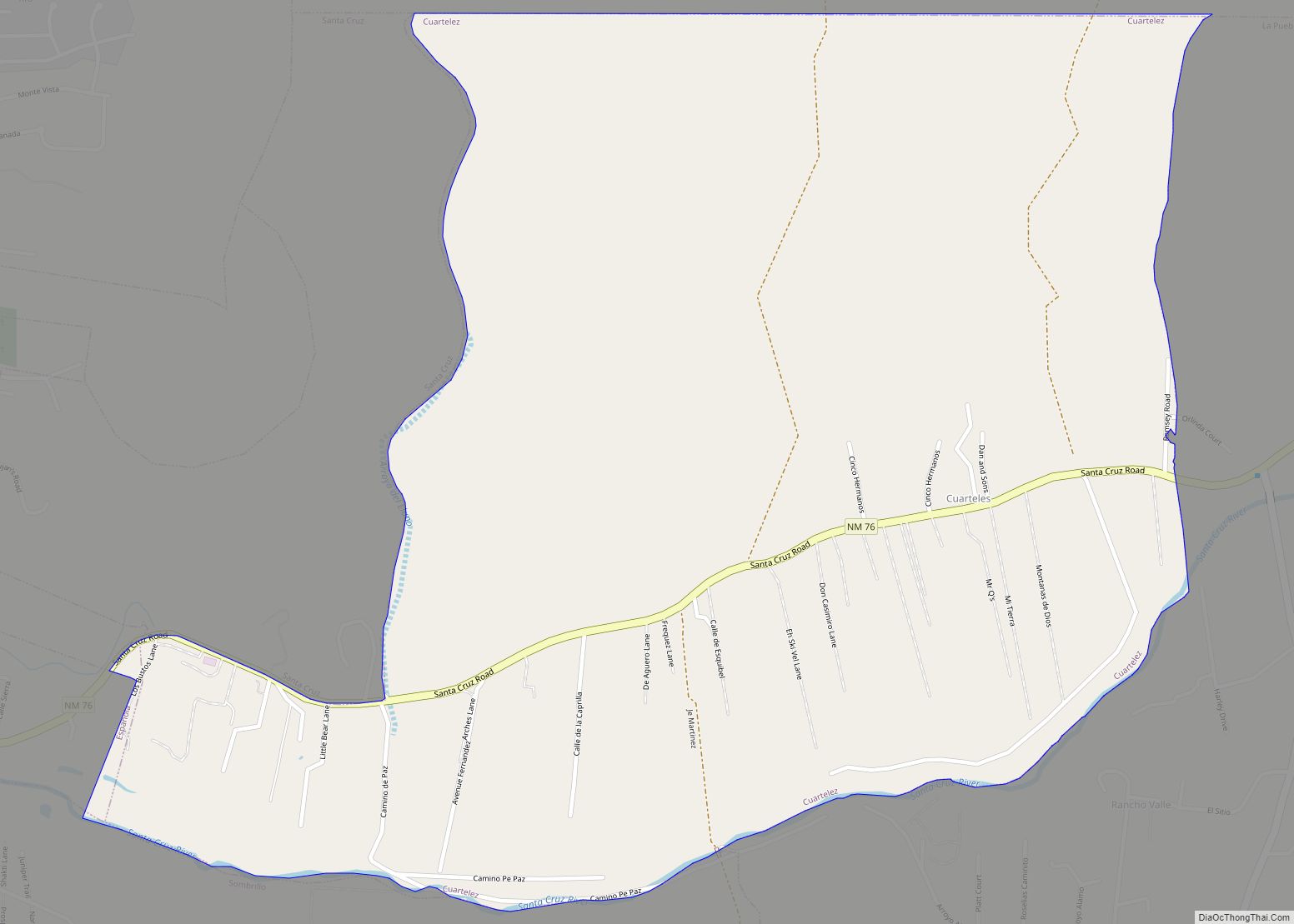 Map of Cuartelez CDP