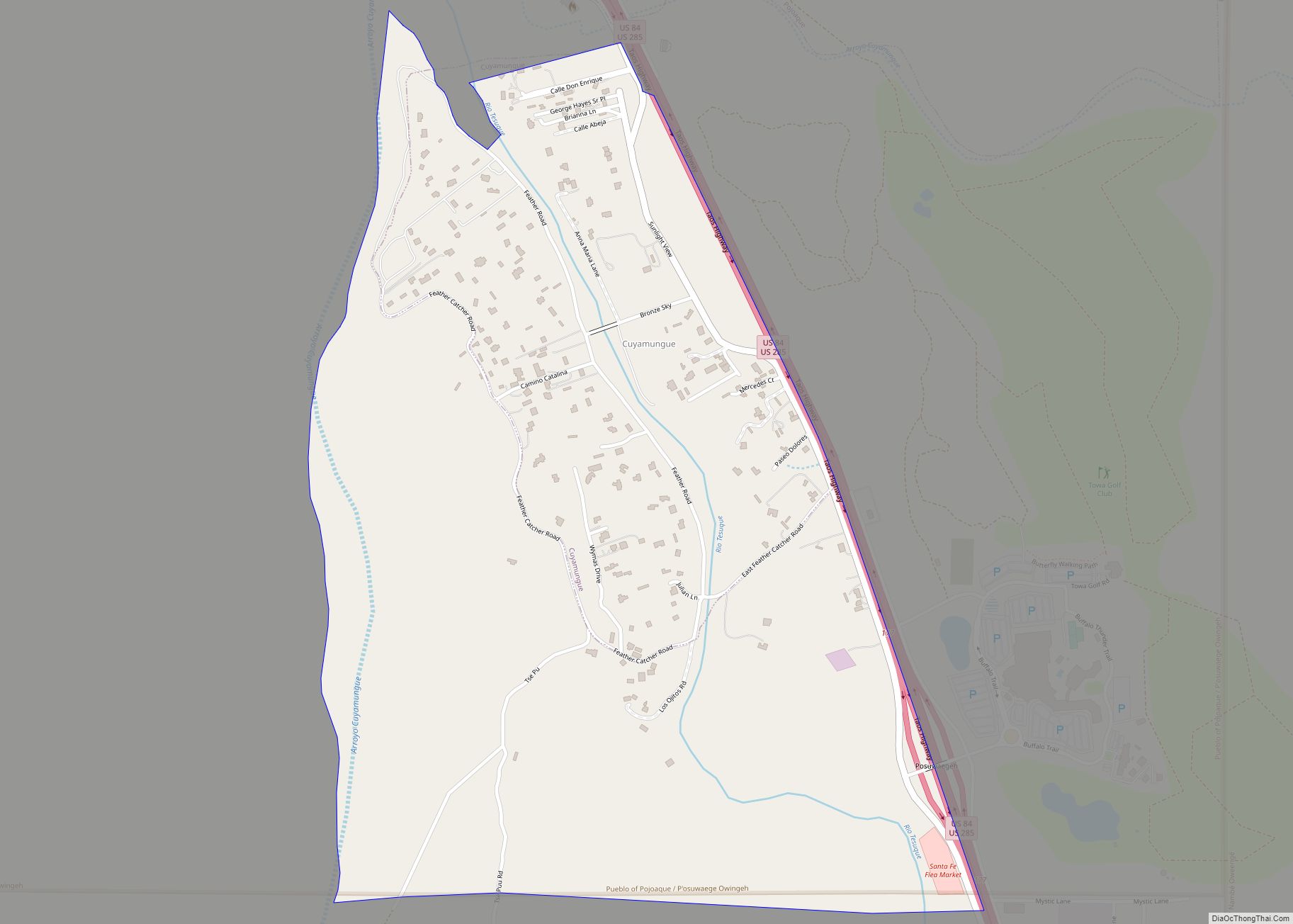 Map of Cuyamungue CDP
