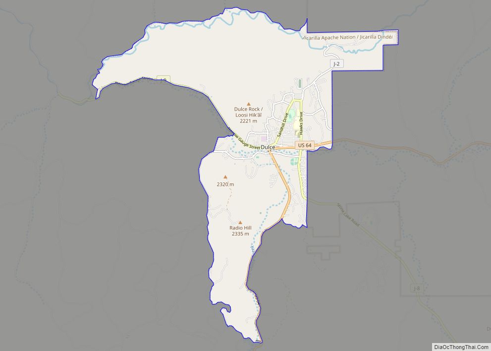 Map of Dulce CDP