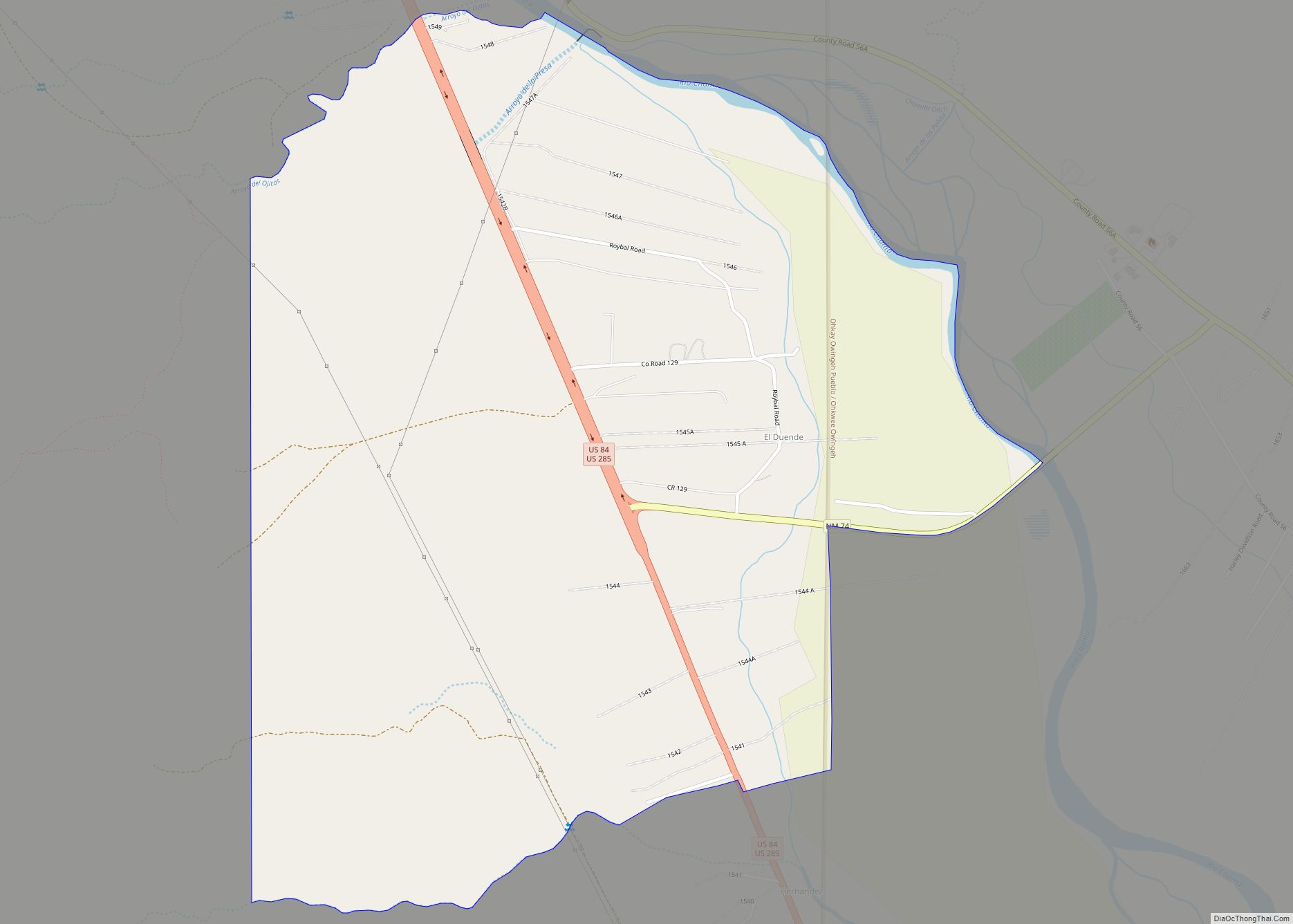 Map of El Duende CDP
