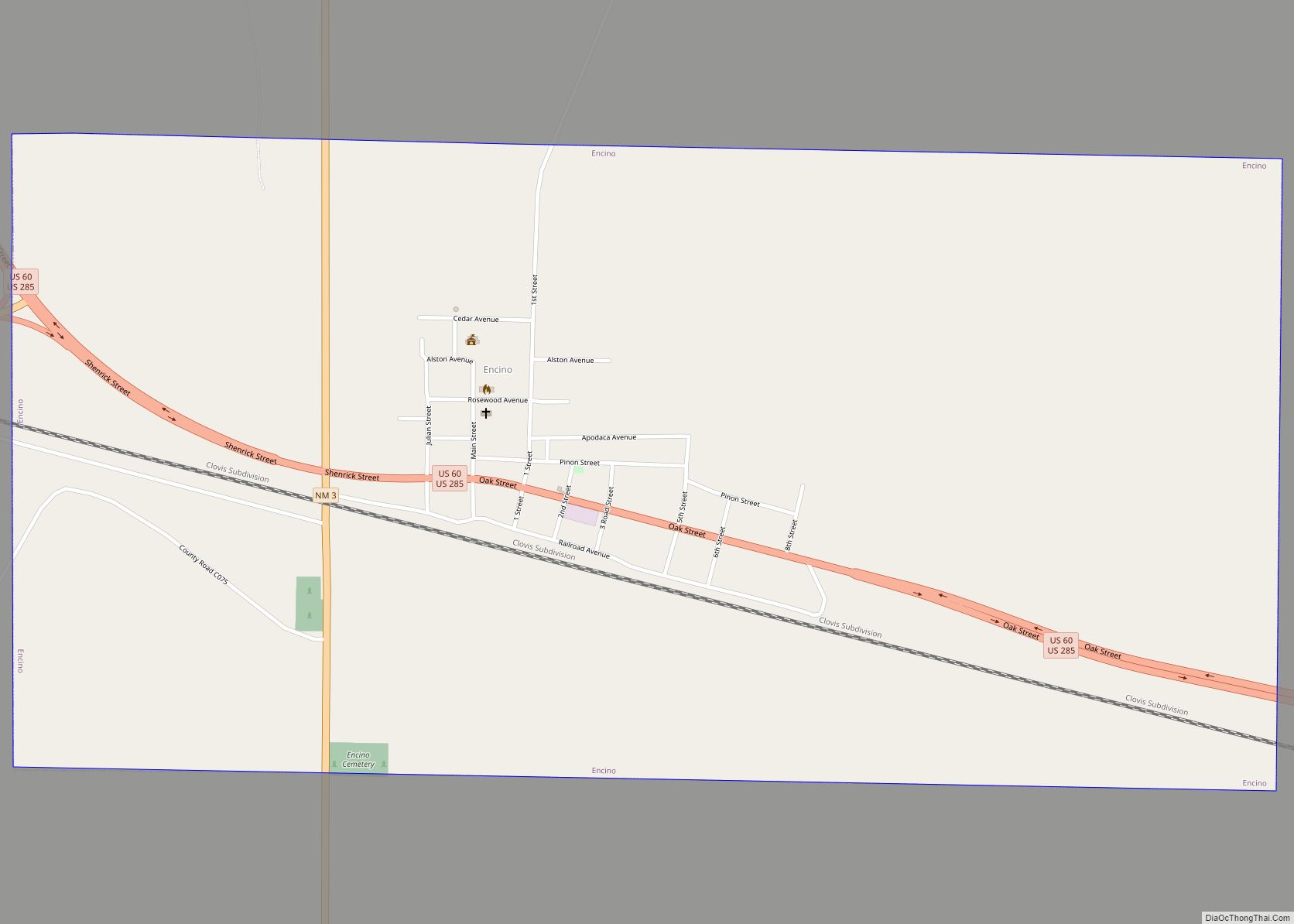 Map of Encino village