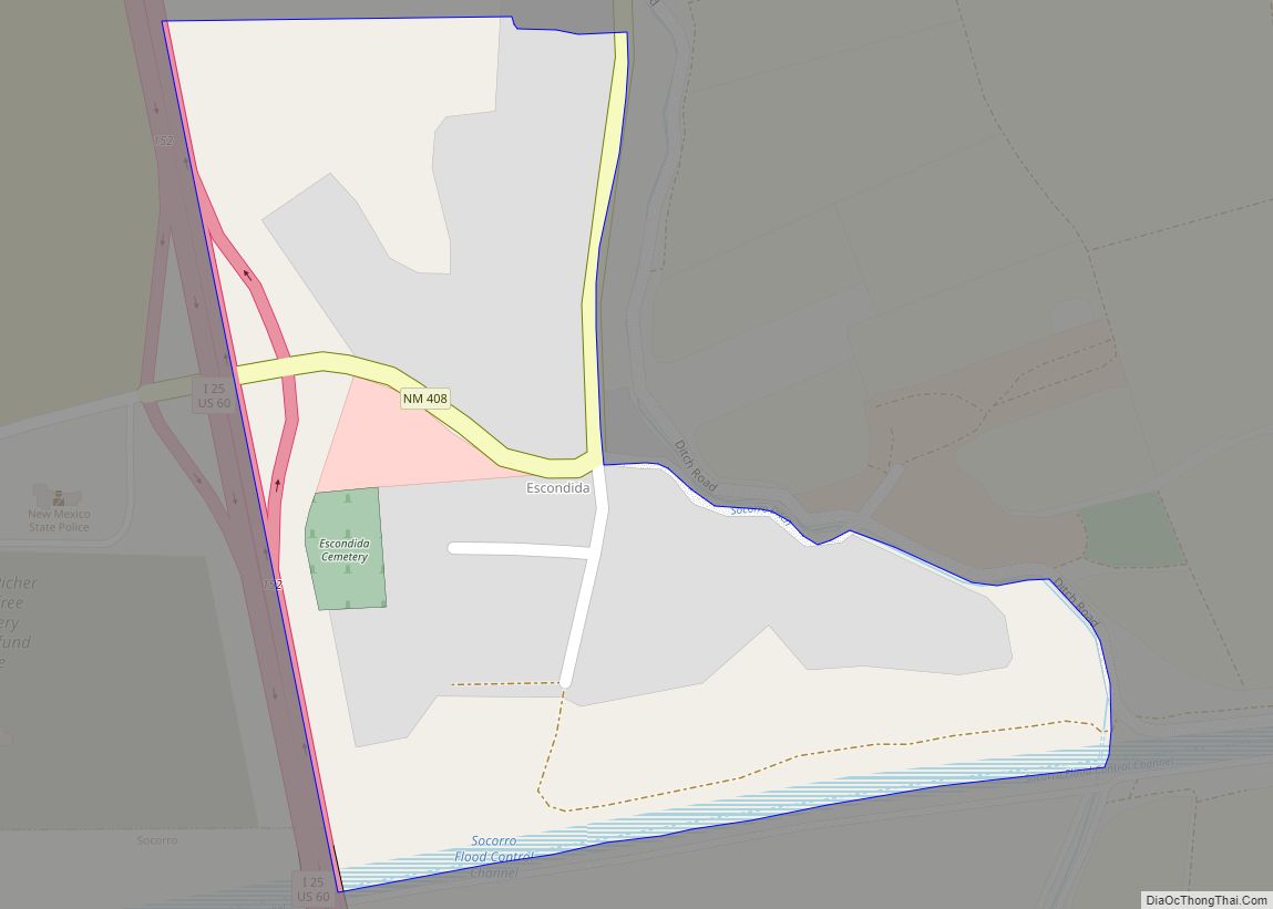 Map of Escondida CDP