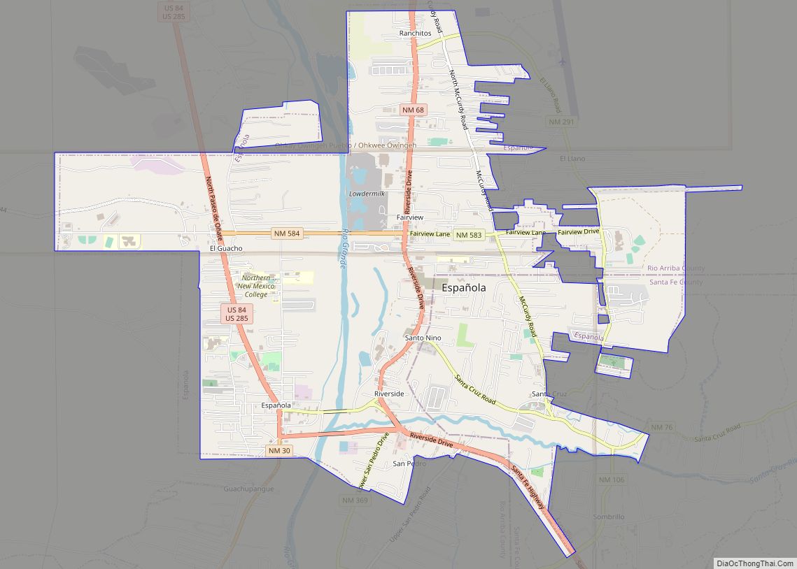 Map of Española city