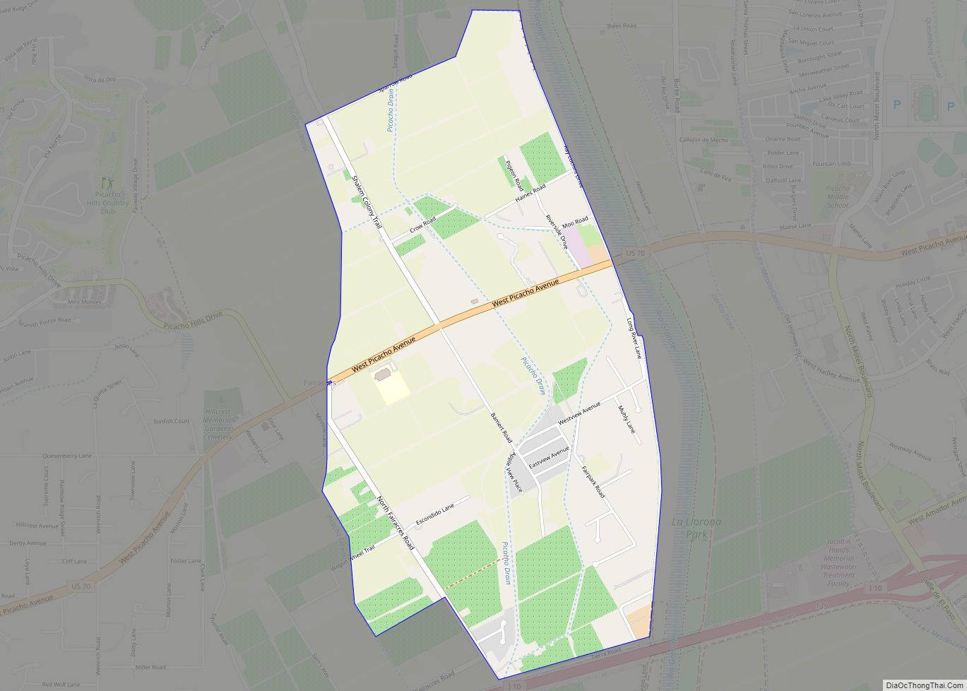 Map of Fairacres CDP