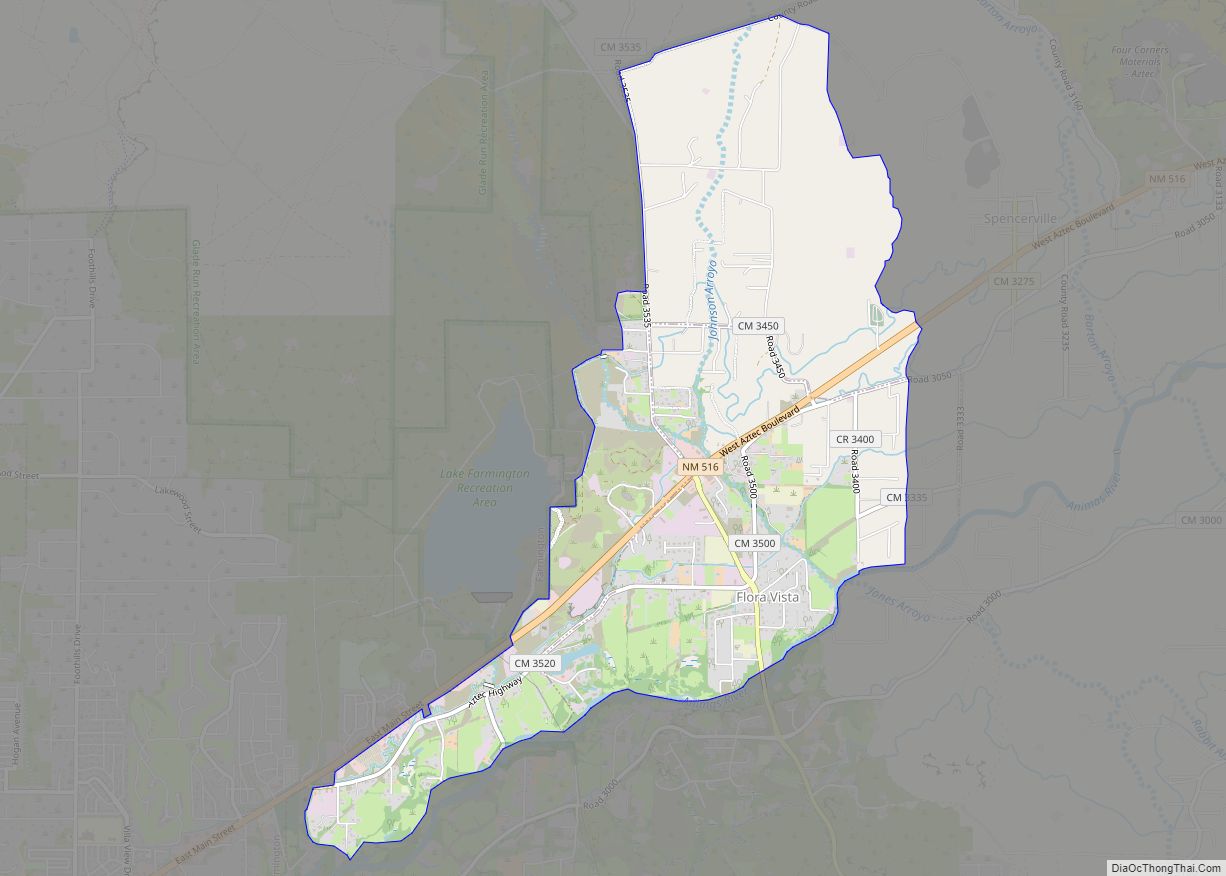 Map of Flora Vista CDP