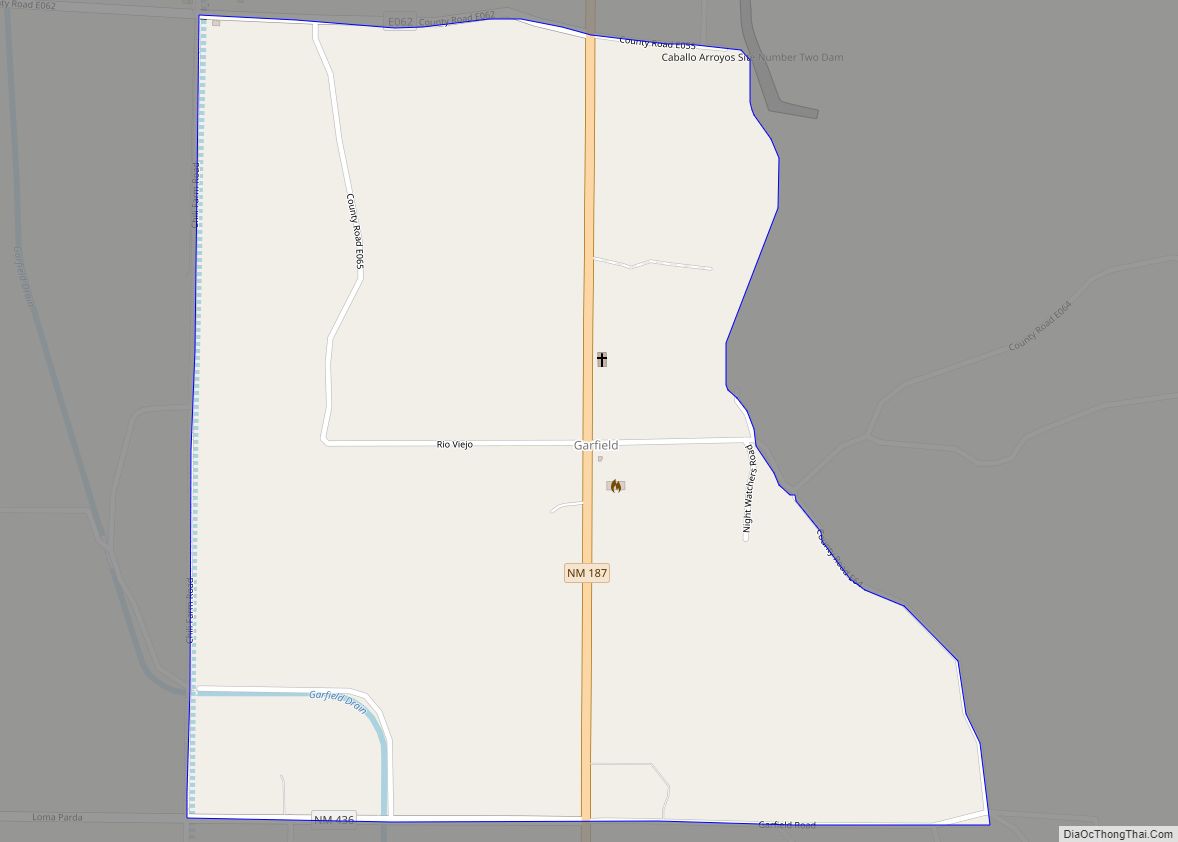 Map of Garfield CDP, New Mexico