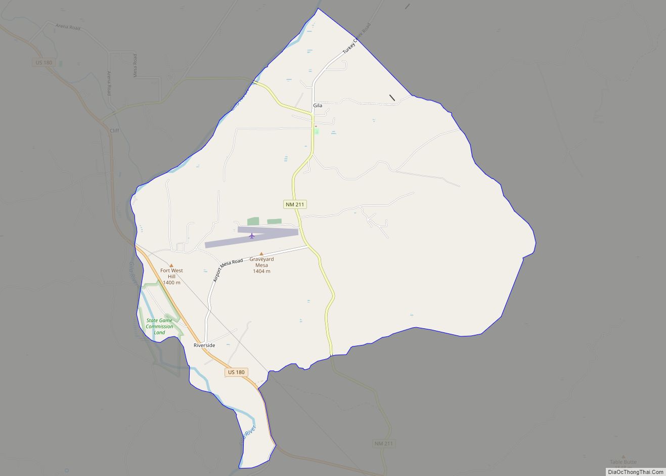 Map of Gila CDP