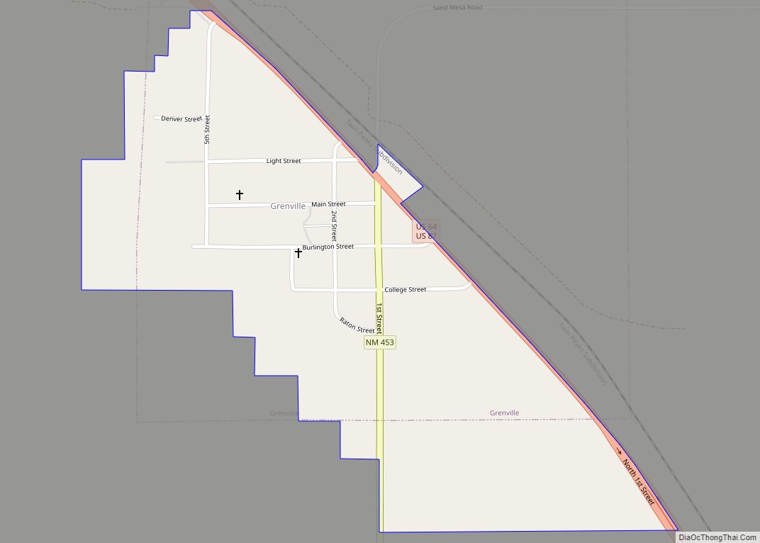 Map of Grenville village