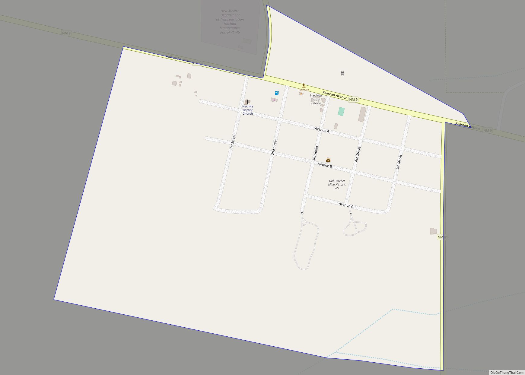 Map of Hachita CDP