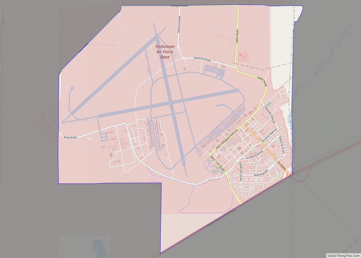 Map of Holloman AFB CDP