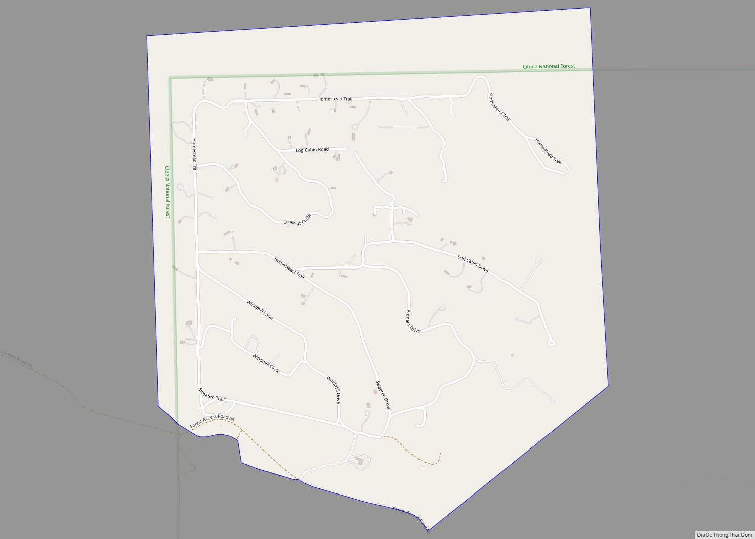 Map of Homestead CDP, New Mexico