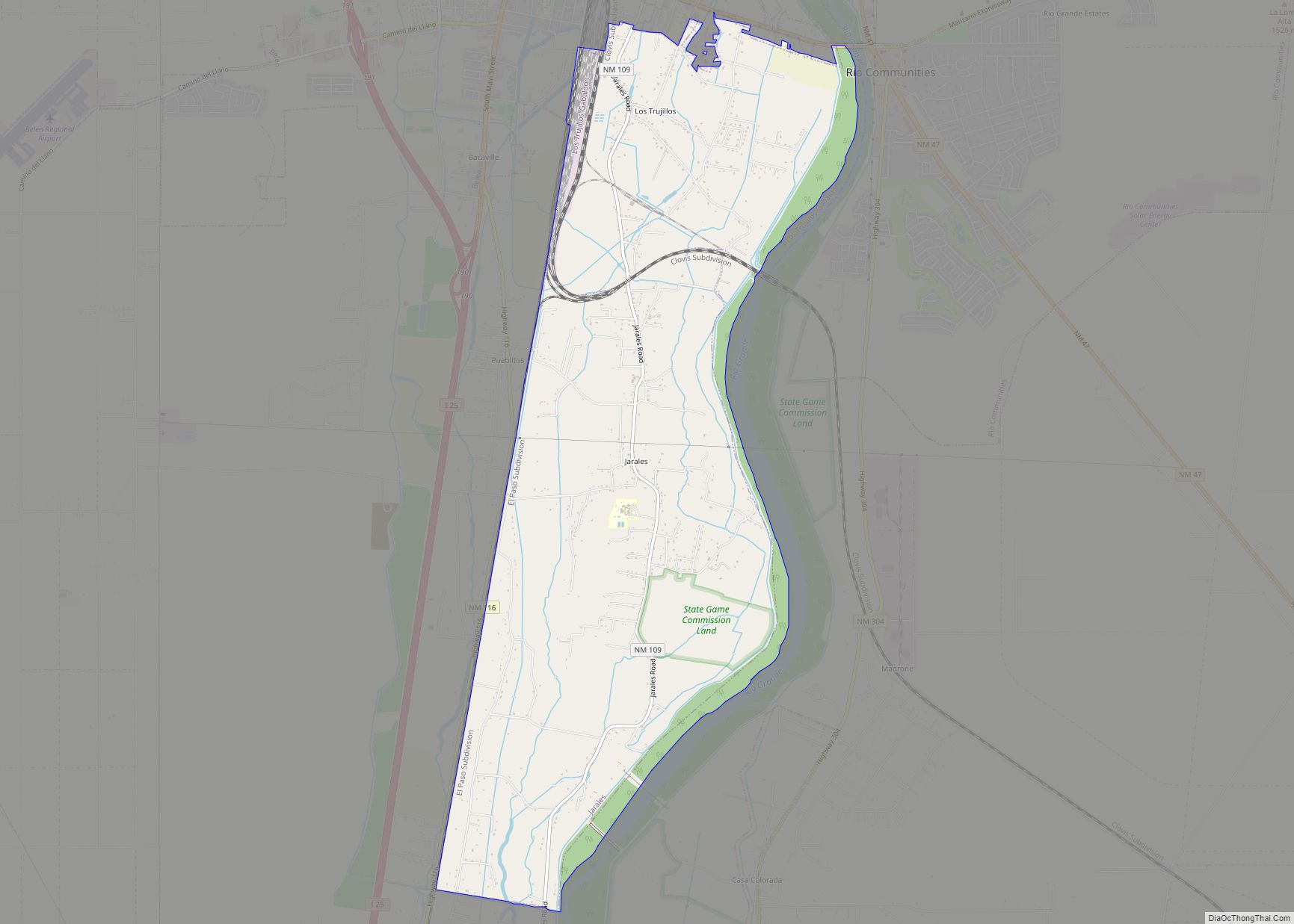 Map of Jarales CDP
