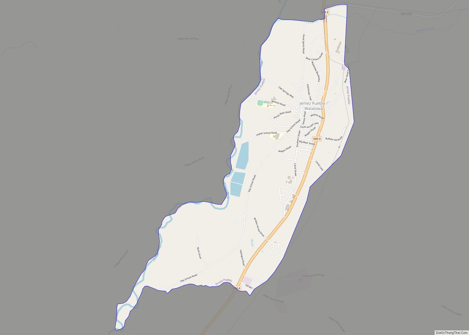Map of Jemez Pueblo CDP