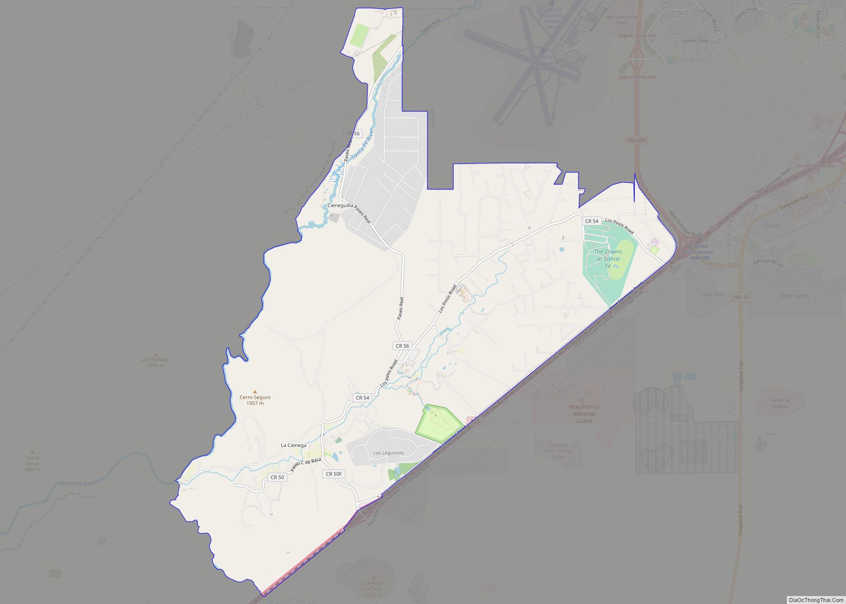 Map of La Cienega CDP