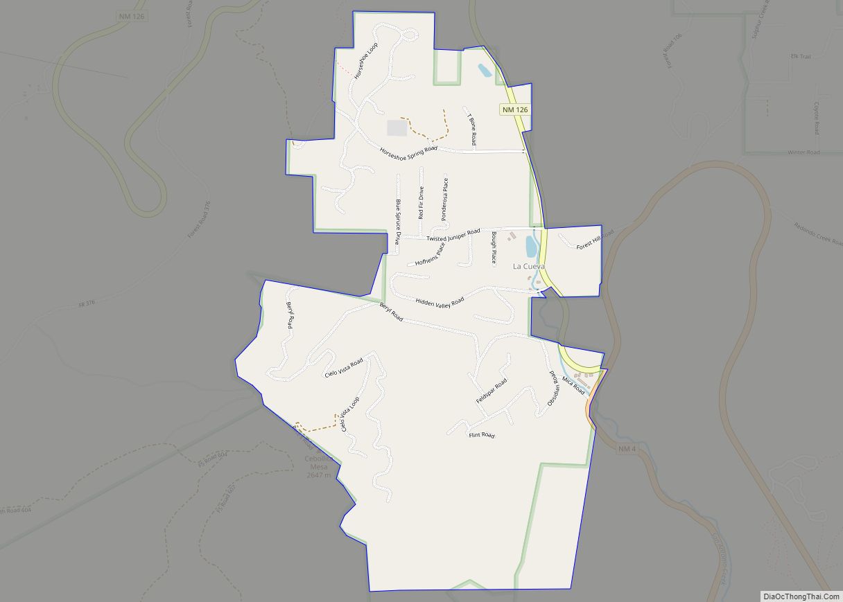 Map of La Cueva CDP