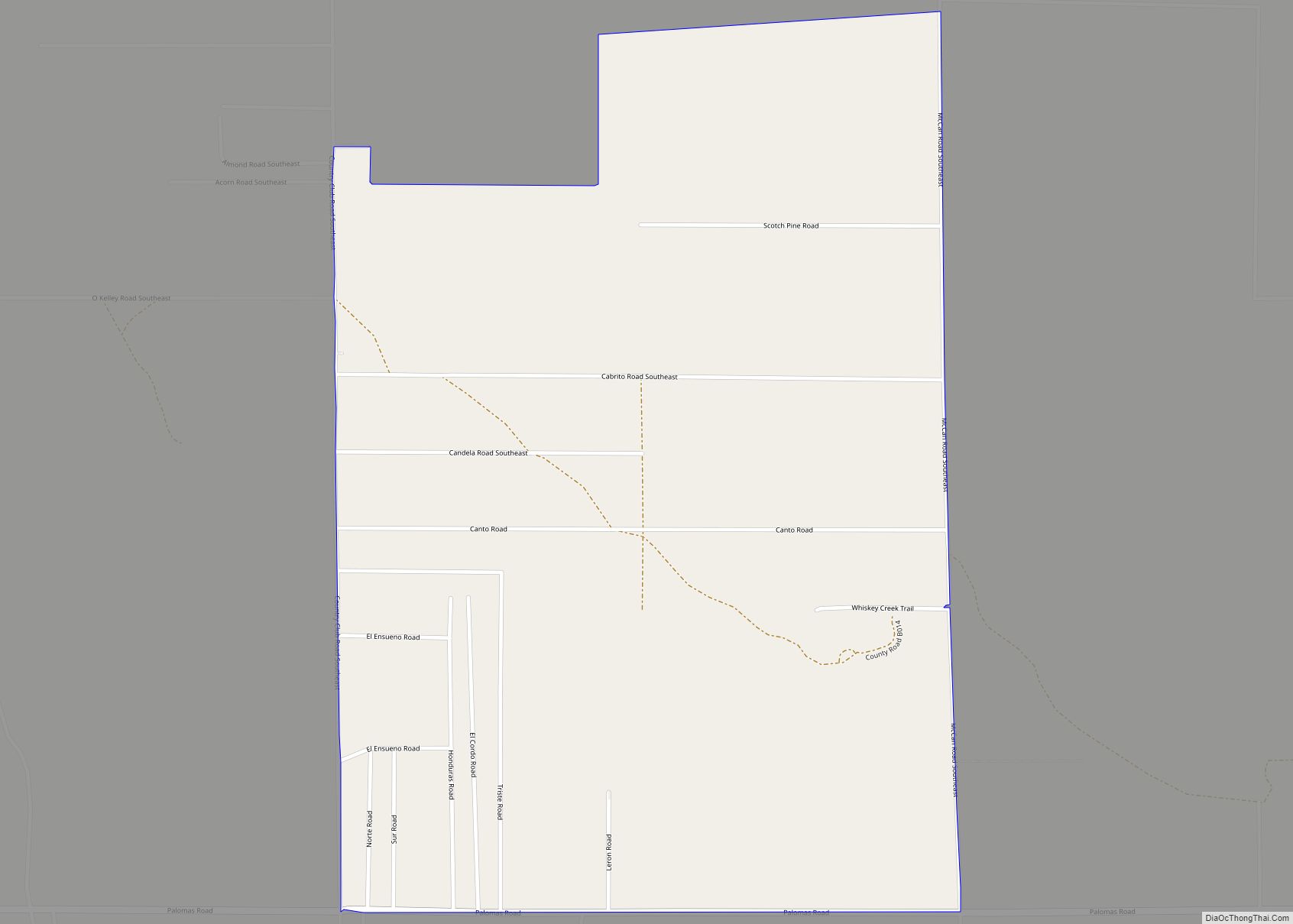 Map of La Hacienda CDP