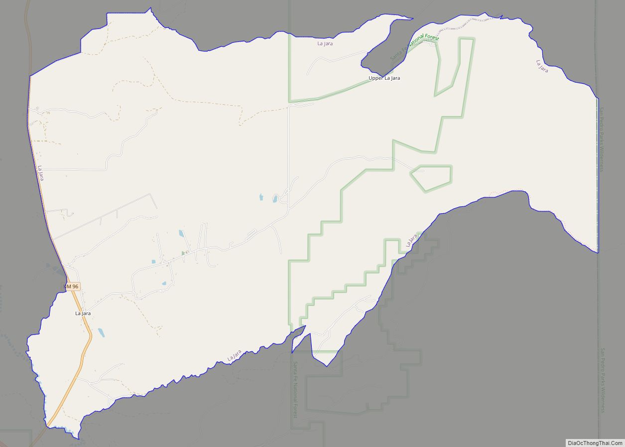 Map of La Jara CDP, New Mexico