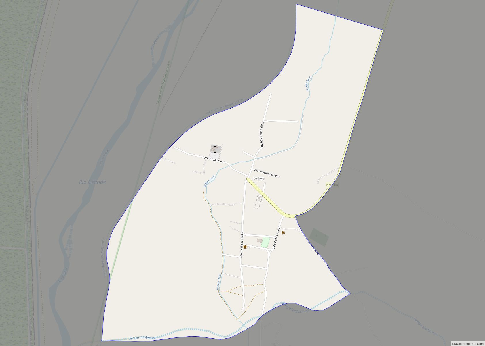 Map of La Joya CDP
