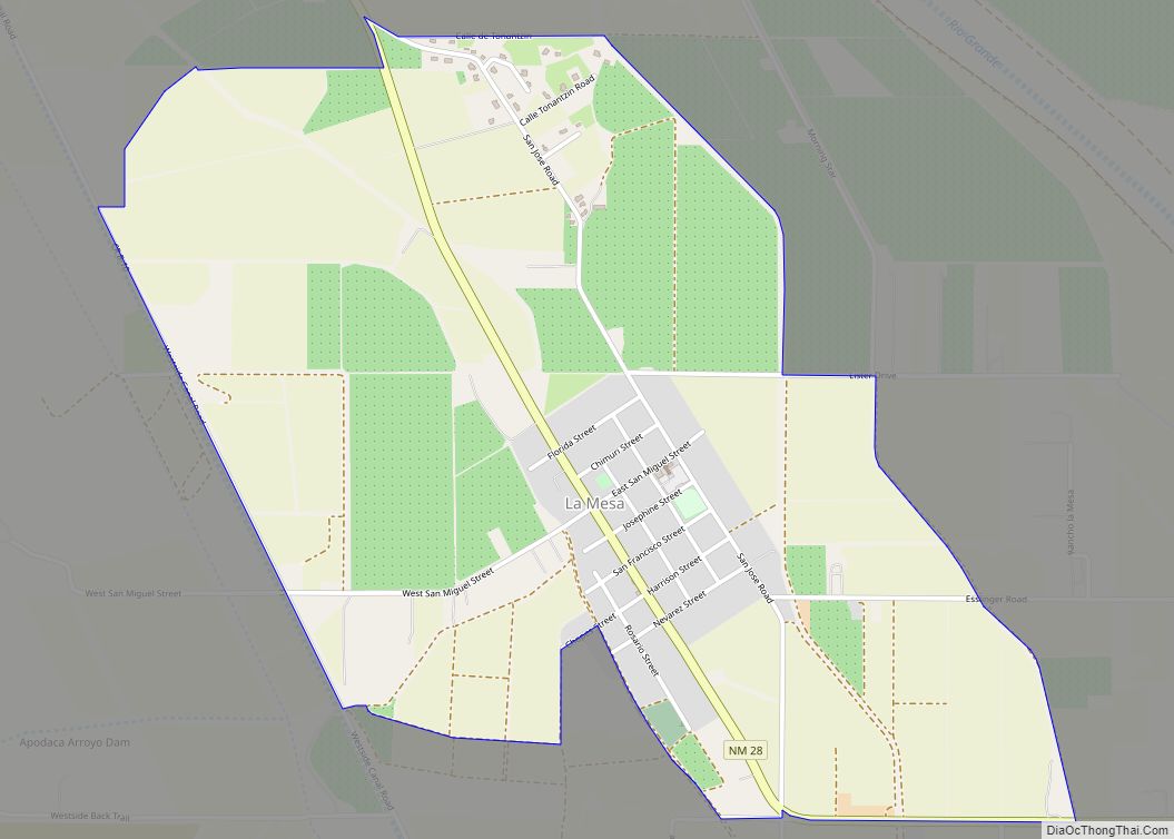 Map of La Mesa CDP, New Mexico