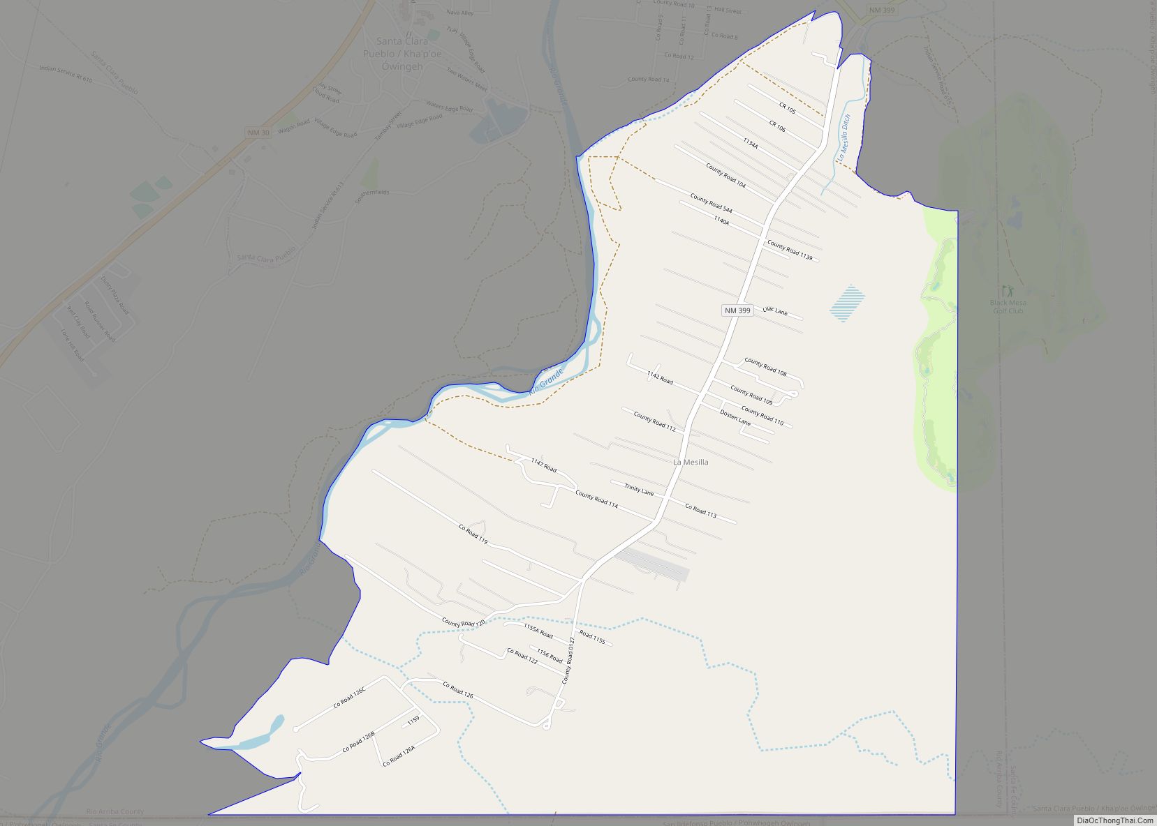 Map of La Mesilla CDP