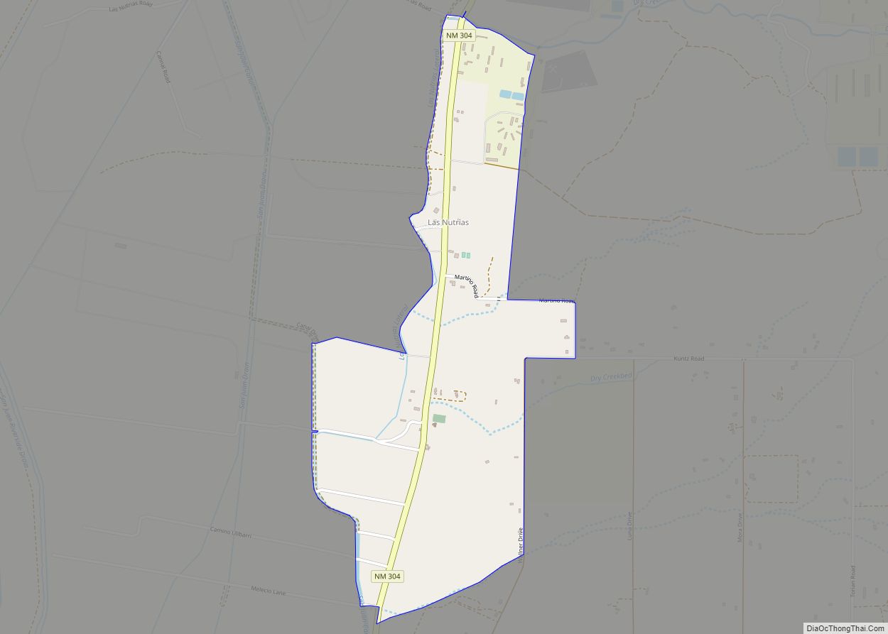 Map of Las Nutrias CDP