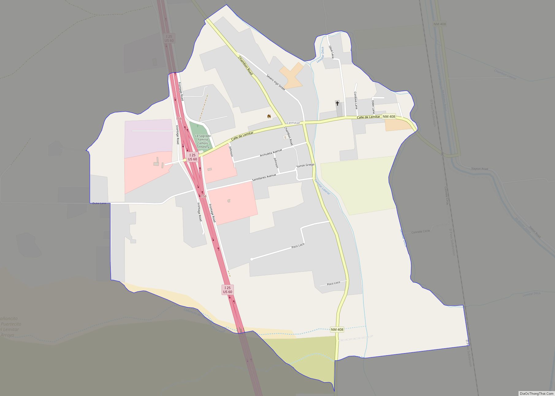 Map of Lemitar CDP