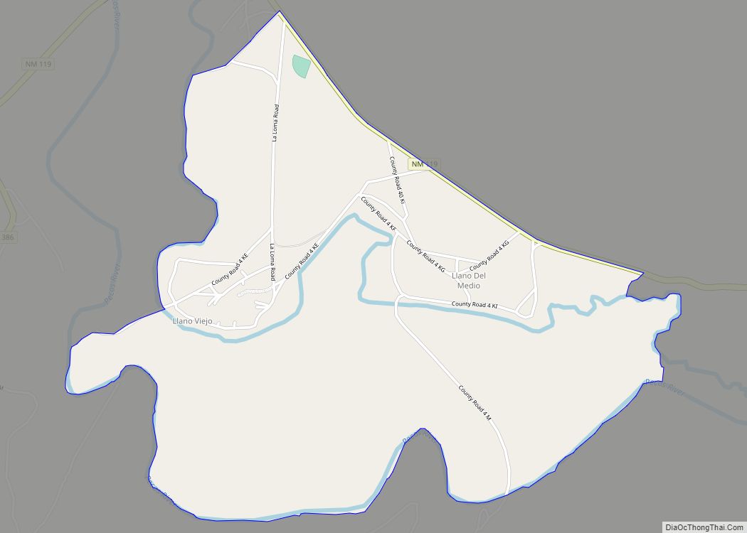 Map of Llano del Medio CDP