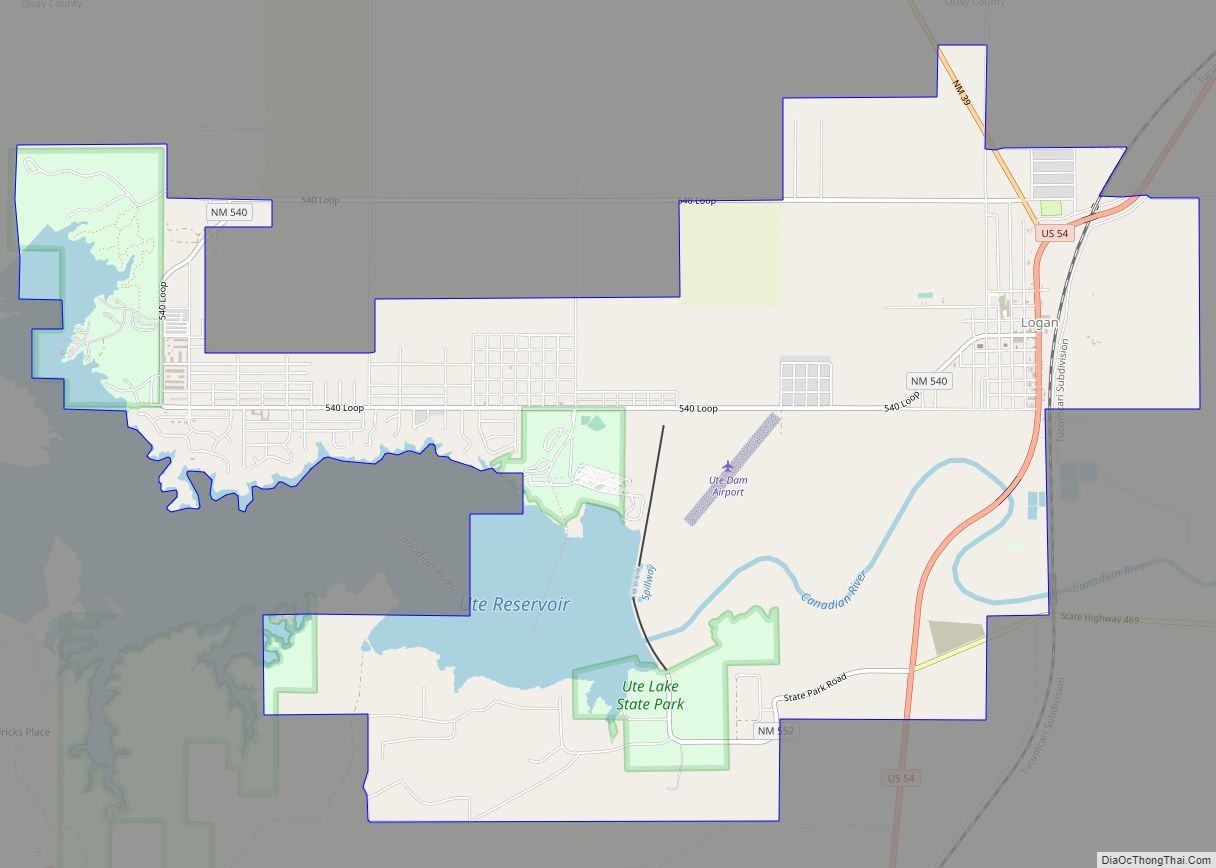 Map of Logan village, New Mexico