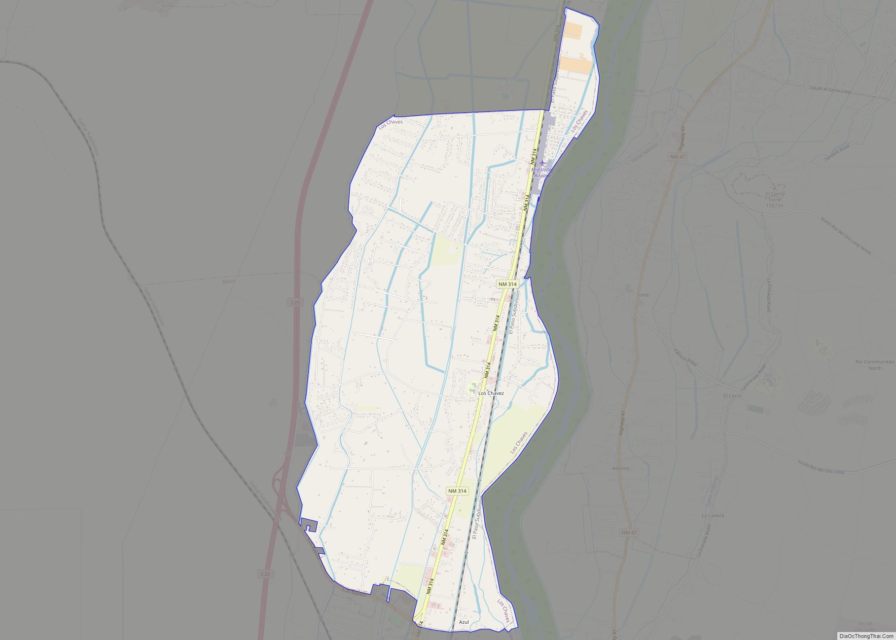 Map of Los Chaves CDP