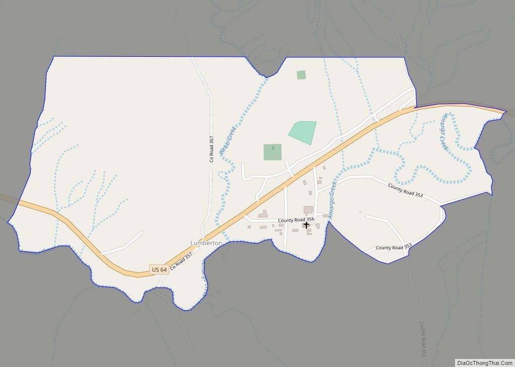 Map of Lumberton CDP, New Mexico