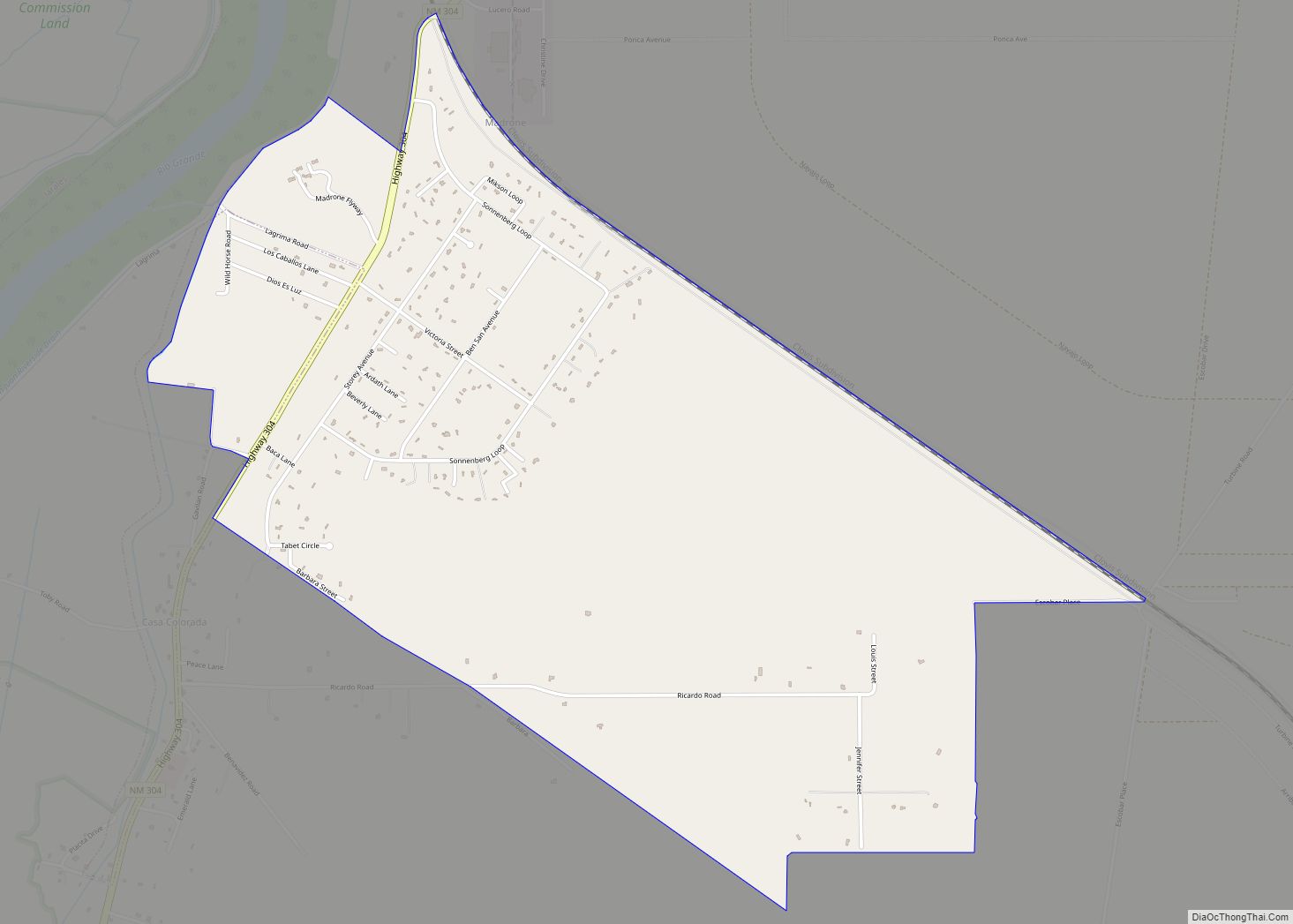 Map of Madrone CDP