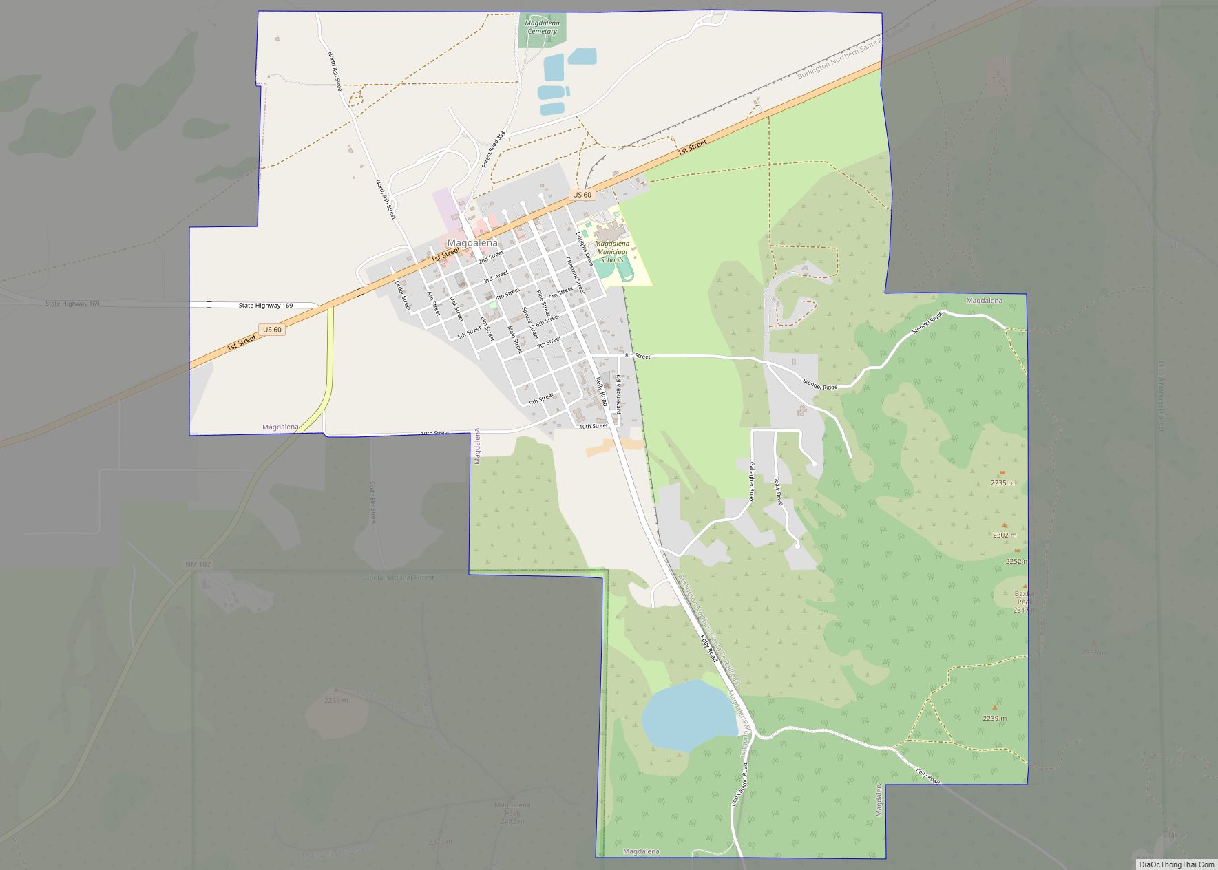 Map of Magdalena village