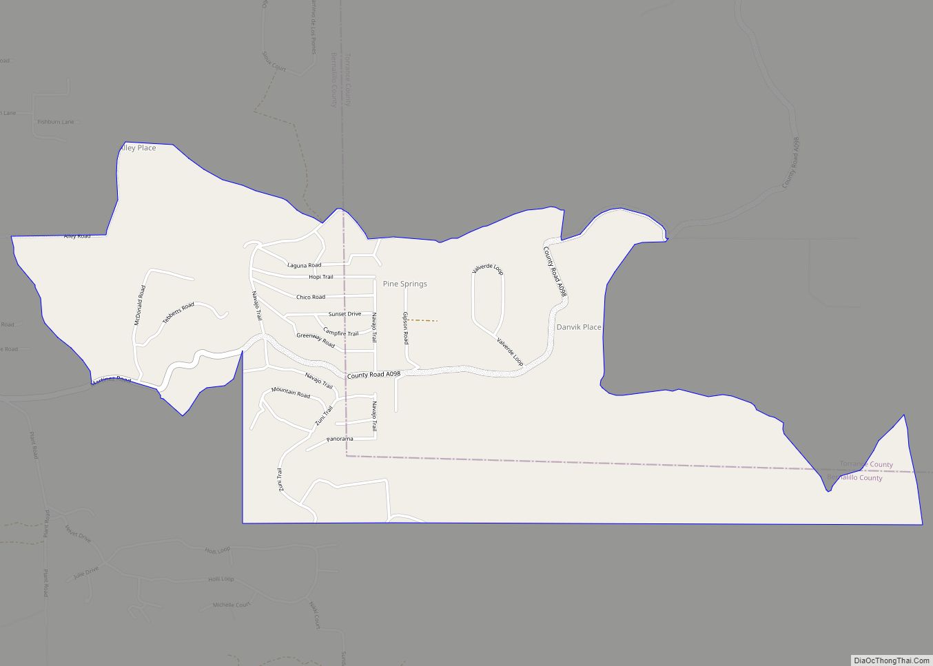 Map of Manzano Springs CDP
