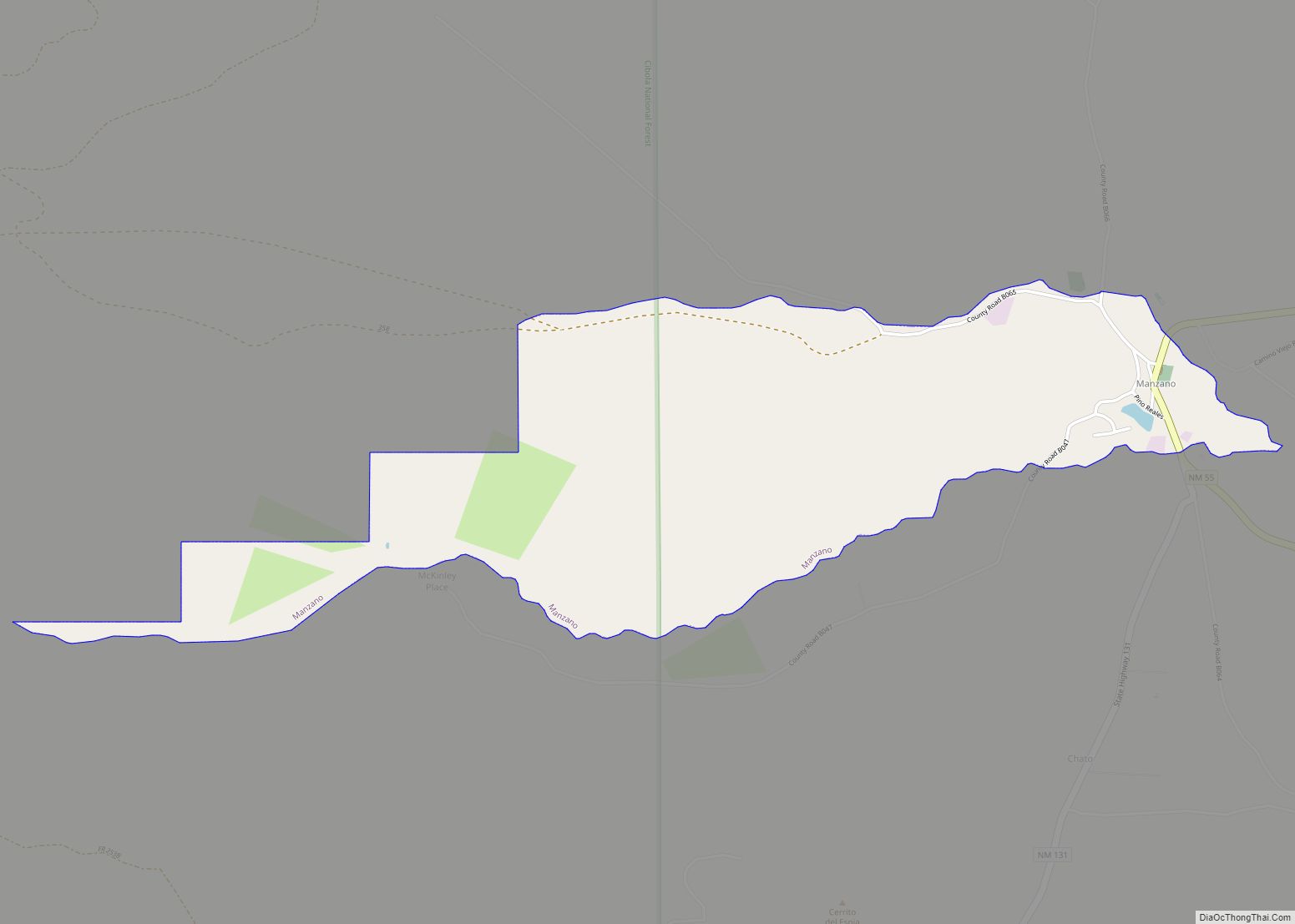 Map of Manzano CDP