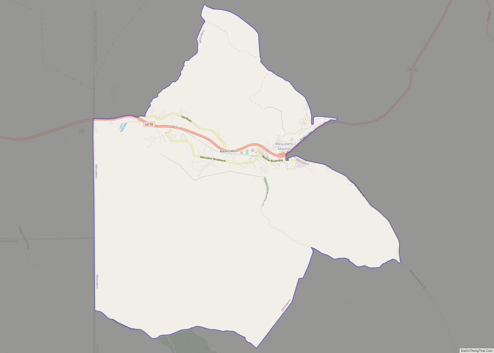 Map of Mescalero CDP